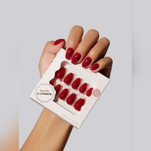 Celebritips Press on nails Red red extra short almond XS NEW